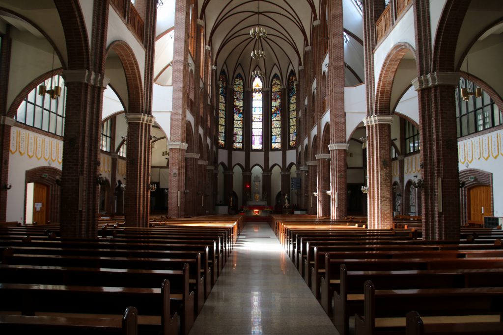 Interior of Mirinae Holy Church. 