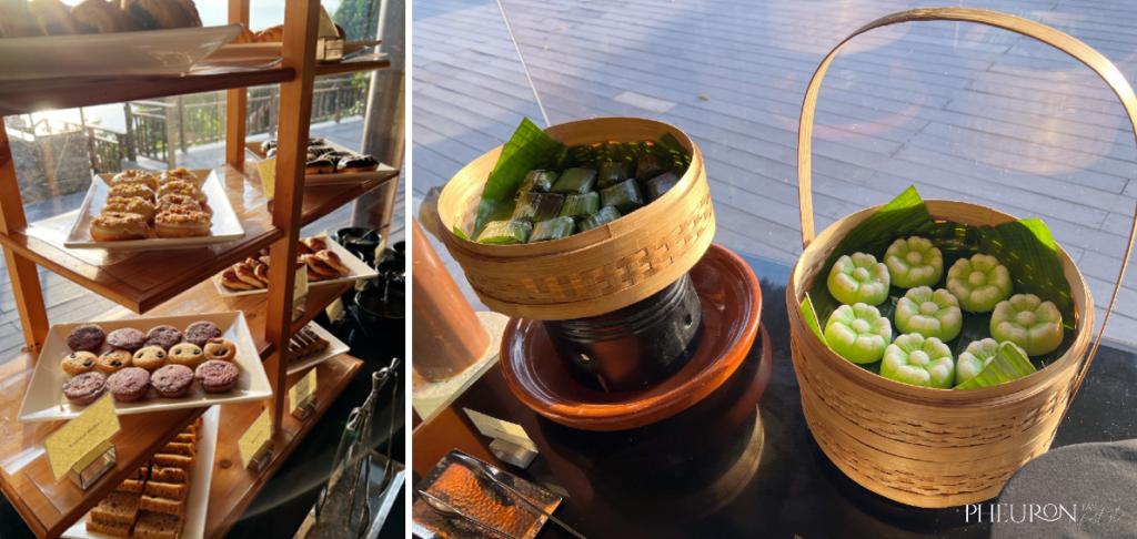 Banyan Tree Bintan continental breakfast, traditional kuehs